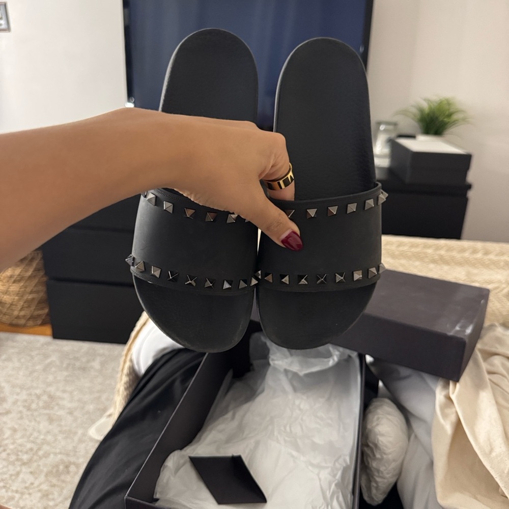 Valentino Garavani Rockstud slides Black